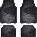 Armor All 4-Piece Floor Mats, Trim-to-Fit All-Weather Mats for Cars, Trucks, SUVs  Black