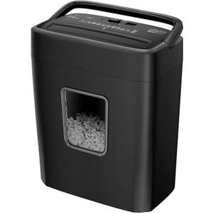 Bonsaii Paper Shredder, 8-Sheet Crosscut Shredder with 4.2 Gallon Bin Shred Credit Card/Mail/Staple/Clip, P-4 Security Level Document Shredder with Handle for Home Office (C261-C)