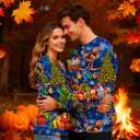 RAISEVERN Christmas Sweatshirt for Men Women Funny Pullover Xmas Top (Medium, Multicolor-39)