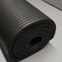 Amazon Basics 1/ 2 Inch Extra Thick Exercise Yoga Mat with Carrying Strap for Home Workouts and Fitness, 74" x 24", Black