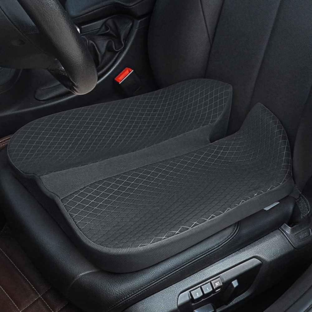 Car Seat Cushion for Car and Truck Driver Seat Office Chair Wheelchairs Coccyx Support Sciatica, Lower Back Pain Relief Memory Foam Car Seat Pad (Black)
