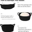 TORMAYS HOME Decorative Small Gift Basket with Ribbon and Bag, 12"x8"x5" Cotton Rope Woven Storage Bin, Newborn Gift Basket, Nursery Room Organizer  White (Black)