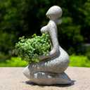 Large Planters for Outdoor Indoor Plants Head Face Planter Pot Unique Succulent Planters Flower Vase with Drainage Hole New Life