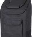 dbest products Trolley Dolly Black Foldable Shopping cart for Groceries with Wheels and Removable Bag and Rolling Personal Handtruck Standard