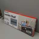 Household Essentials Rear Display Over-The-Washer Storage Shelf to Organize and Store Laundry Room Supplies, Matte Black