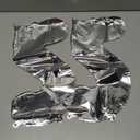 4 Pack Silver Star Balloons & Some Letters And Numbers (2,2,5,5,5,L,V,V,A,F