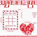 Denylo pro 24 Sets Valentine's Day Tic Tac Toe Games Cards Bingo Game with Felt Heart Bags for Classroom Games Activities Valentine Day Party Supplies