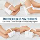 UJPFEO Knee Pillow for Side Sleepers, Leg Pillow for Sciatica, Back, HIPS, Knees, Joints Pain Relief,Pillows for Between Legs While Sleeping Spine Alignment Support & Relieves Pressure,Pure White