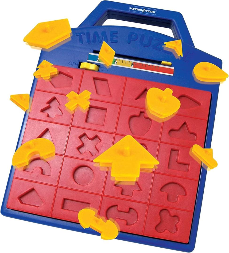 Winning Fingers Shape Toy Puzzle Game – Pop Up Board Game with Shape Puzzles - Two Players Concentration Games Puzzle Board Matching Game - Educational Toy for Kids 3 Years and Older