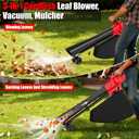 Leaf Blower Vacuum Mulcher Compatible for Milwaukee 18V Battery | (NO Battery), 3IN1 Cordless Electric Leaf Vacuum Blower Mulcher with 40L Bag, Turbo Mode for Patio Driveway Cleanup