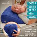 Circa Air Inflatable Wedge Pillow for Traveling Travel Wedge Pillow for Sleeping. Extra Wide 27" Portable Bed Wedge Pillows for Sleep Apnea, Acid Reflux, Leg, Back and Knee Support, Blow up Wedge