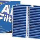 Forccord 4-Pack HEPA Cabin Air Filter Fits for Jeep Liberty (2008-2012)/ Dodge Nitro (2007-2011) Activated Carbon Cabin Filter Replacement CF10747 68033193AA Car Accessories