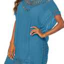 Adisputent Womens Swimsuits Cover Ups Crochet Chiffon Beach Cover Bathing Suit Bikini Wear Coverups Dress, Size L