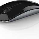 RAPIQUE Bluetooth Wireless Mouse  (BT5.1+USB) Slim Dual Mode Computer Mice with Quiet Click, Low Power, and 1600 DPI, Portable Mouse for MacBook, Laptop, iPad Pro/Air, Surface Pro (Black)