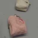 2Pcs Mini Backpack Cute Cosmetic Bag for Women Creative Pendant Keychain Key-chains Keyrings PU Leather Makeup Bag Key Pocket Lipstick Bag Card Holder Data Cable Organizer Zipper Pouch for Women Girl