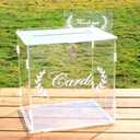 OurWarm Aytai Acrylic Wedding Card Box with Lock, Clear Card Box for Wedding Reception, Wedding Money Box Gift Card Box for Party Graduation Birthday Baby Shower Decorations
