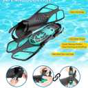 Ubekezele Snorkeling Gear for Adults Men Women,4 in 1 Snorkel Set with Panoramic View Diving Mask Anti-Fog Anti-Leak,Dry Top Snorkel,Fins and Travel Bag for Swimming,Snorkeling and Travel Diving