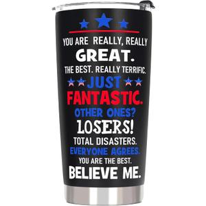 Best Retirement Gifts for Men, Happy Retirement Tumbler - Funny Retired Gifts for Men, Coworker Leaving Farewell Going Away Gift for Coworkers Friends, 20 OZ Stainless Steel Insulated Coffee Cup