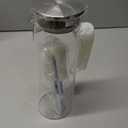 1.5 L Glass Pitcher with Lid Water Jug, Juice Jug, Glass Iced Tea Pitchers, Water Filter Pitcher for Coffee, Milk, Cold or Hot Beverages