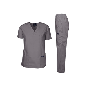 Dagacci Scrubs Medical Uniform Women and Man Scrubs Set Medical Scrubs Top and Pants, XS