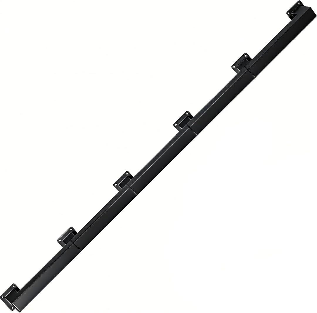 Handrails for Stairs Indoor, 15ft Stair Railing Black Metal Staircase Hand Rails/Modern Wrought Iron Handrail, Industrial Wall Mounted Handrails Outdoor for Loft Porch Deck