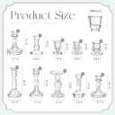 Mumufy 80 Pcs Glass Crystal Taper Candle Holders Clear Glass Candlestick Holder Fit 0.8 Inch Candles Crystal Decorative Candle Stand Centerpiece Table Wedding Dining Party (Classic,Clear)
