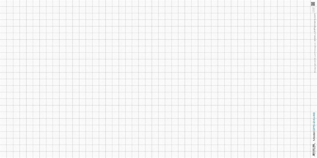 Laminated Blank - Graph Paper 1" and 1/5" Ruled - Xlarge (24 x 48)
