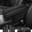 Autorder Center Console Cover for 2023-2025 2026 Mazda CX-50 CX50 Accessories Armrest Cover Leather Armrest Cushion Anti-Scratch Protector with Pockets