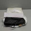 Lunch Tote Bag for Women, 15.6 Inch Laptop Work Bag with Insulated Lunch Box Compartment & Purse Large Capacity Quilted Computer Handbag for Office Business Work Nurse Teacher Travel Casual (Black)