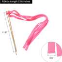 2 x MECCANIXITY 20Pcs Wedding Ribbon Sticks Party Ribbon Streamers Sticks for Wedding Party Celebration Rose Pink