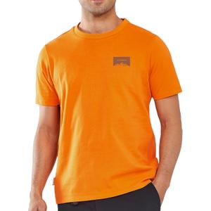 NORTHYARD Men's Heavyweight Cotton T-Shirts Casual Crewneck Short Sleeve Graphic Shirts for Men (Orange, S)