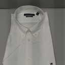 Tommy Hilfiger Short Sleeve Button-Down Shirt (18.5" Neck, White)