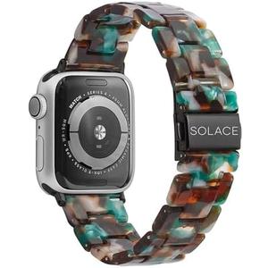 Solace Bands Lightweight Perma Watch Band - Universal Fit for Apple Watch Bands for Women & Men, iWatch Bands for 38mm 40mm 41mm 42mm 44mm 45mm 49mm Ultra, SE, Series 11 10 9 8 7 6 5-1 (Matte Solid)