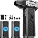 X305 Air Duster with Dual Battery Pack - 150,000rpm, 3-Gear Adjustable Speed, Ultra-Powerful Brushless Motor Compressed air Duster, for Keyboard, Computer, House, Indoor and Outdoor