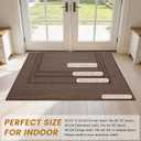 SMILOOL Front Door Mat Indoor Entrance, 24" x 36" Non-Slip Inside Door Mats for Entryway, Dirt Resistant and Absorbent Washable Doormat, Low Profile Entry Way Doormats for Patio, Porch, Dark Brown