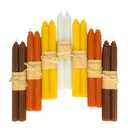 Lacaser Beeswax Taper Candles 14 Pack, 9" Long Candle Sticks, Dripless & Unscented, 4 Hours Burn Time, Fall Colored Candles