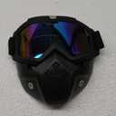 Paintball Mask Anti Fog,Tactical Full Face Mask Ski Mask Goggles Detachable Adjustable,Motorcycle Riding Face Protection (Colorful)