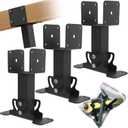 3Pcs Roof Riser Brackets Kit,Pergola Roof Riser Beam Bracket,Heavy Duty Pergola Brackets, ,Adjustable Saddle Roof Riser Post for Gazebo -Includes Screws