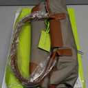 Milan Chiva Nylon Tote Bag for Women Large Shoulder Bag with Zipper Lightweight Foldable Work Tote for Ladies Handbag for Weekend and Everyday MC-536KH-BR