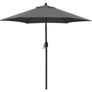 Sunnyglade 7.5' Patio Umbrella Outdoor Table Market Umbrella with Push Button Tilt/Crank, 6 Ribs