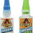 Gorilla Super Glue 15 Gram & Super Glue Gel 15 Gram Combo