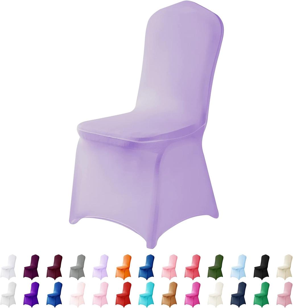Spandex Chair Covers, 25PCS, Washable Protector for Living Room, Party, Banquet, Wedding, Hotel (Lavender) (25Pack)