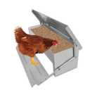 Hooomyai Economical and Practical Automatic Chicken Feeder,Aluminum Alloy Material, 8 lbs Capacity, On-Demand Feeding for 10 Chickens, Anti-Flick Grill