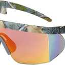 Wavy Design cycling sunglasses, Sport Running Sunglasses Women Men Teens, Cycling Sun Glasses (Grey Frame Red Lens)