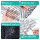 Yoojahow Plastic Mesh Fence Roll Black, 24inx50ft, with 50 Zip Ties