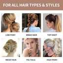 100Pcs Soft Cotton Seamless Hair Bands, Large Ponytail Holders for Thick or Thin Hair, No Crease Nylon Elastics, Damage-Free Hair Accessories for Women, Men, Girls