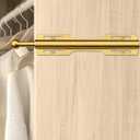 FIRJOY 12" Valet Rod for Closet Pull Out (2 Pack, Brushed Gold)