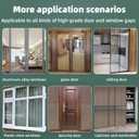 Window Weather Stripping Door Seal, 16.5FT Self-Adhesive Soundproofing Weather Strip for Exterior Door Frame Window Winter Insulation Noise Cancelling Window Inserts, 0.35in x 0.2in, Gray