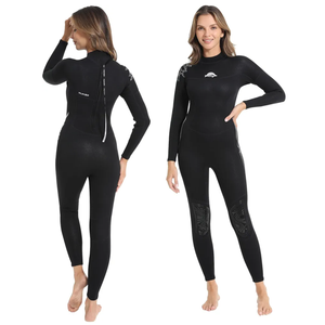 XUKER Women Men Wetsuit 2mm 3mm, Neoprene Wet Suits Front/Back Zip in Cold Water Full Body Dive Suit for Water Sports, M