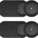 KOHAND 30 Pcs Blank Vinyl Records, 7 Inch Plain Decorations for Home, Studio Room, Wall Aesthetic, Graffiti - Black